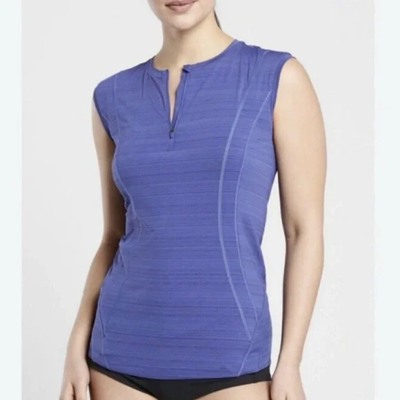 ATHLETA Pacifica Illume UPF Fitted Tank top workout shirt sleeveless pockets - Picture 8 of 9